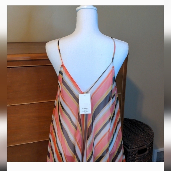 NWT DAVID AND YOUNG Sheer Chic Oversized SWIMSUIT beach cover up OS - Picture 6 of 11